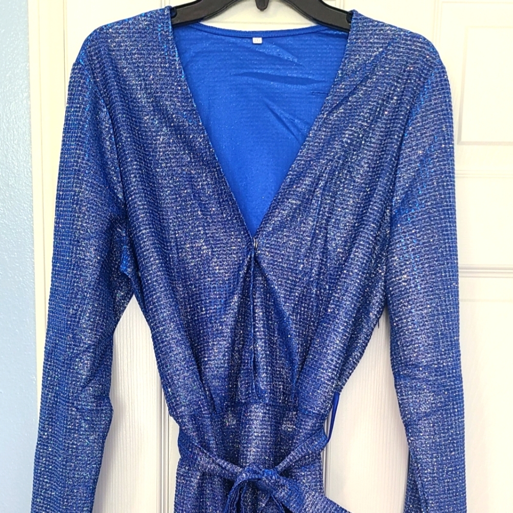 Plus size blue sparkle jumpsuit size XL